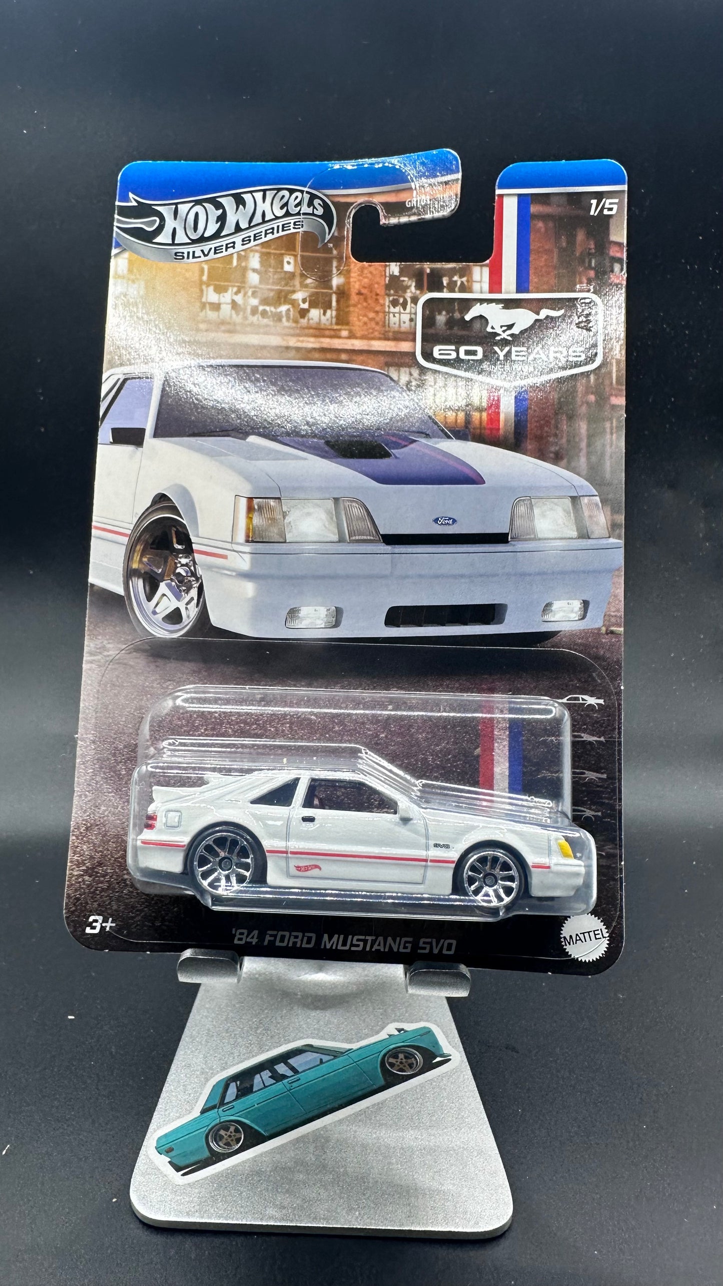 2025 Hot Wheels Silver Series 60 Years 80’ Ford Mustang Svo